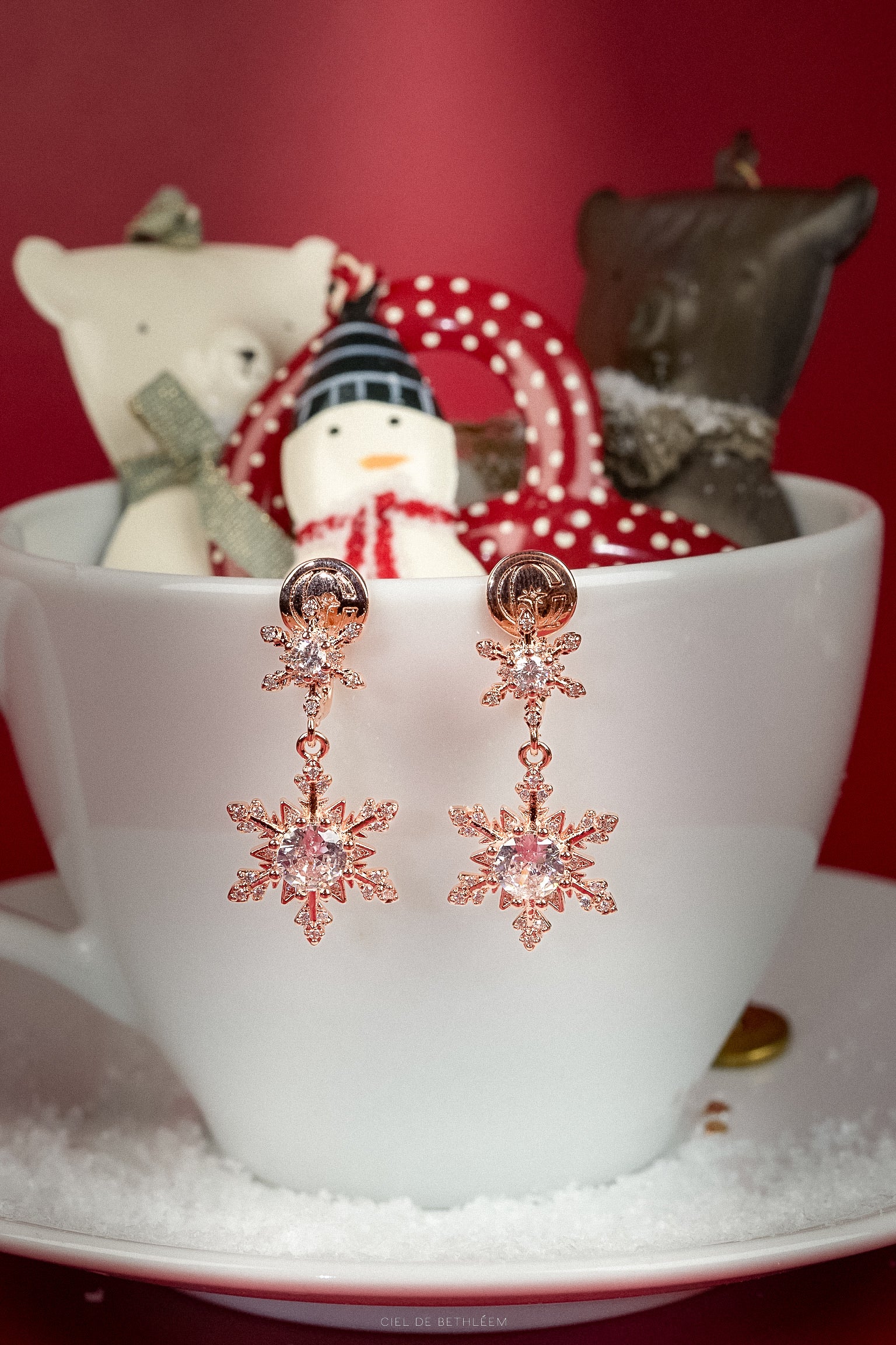 Snowy Wish Clip-on Earrings