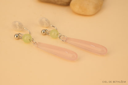 Rosy Love Drop Earrings