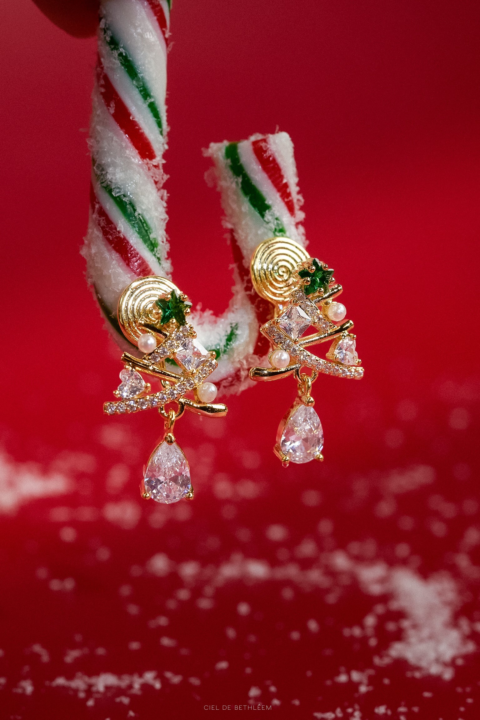 Merry Tree Clip-on Earrings