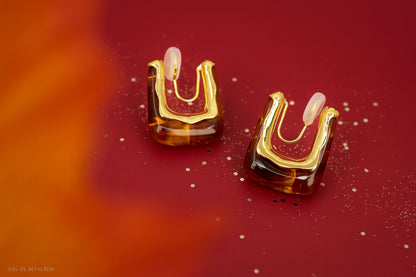 Unity Amber Hoops