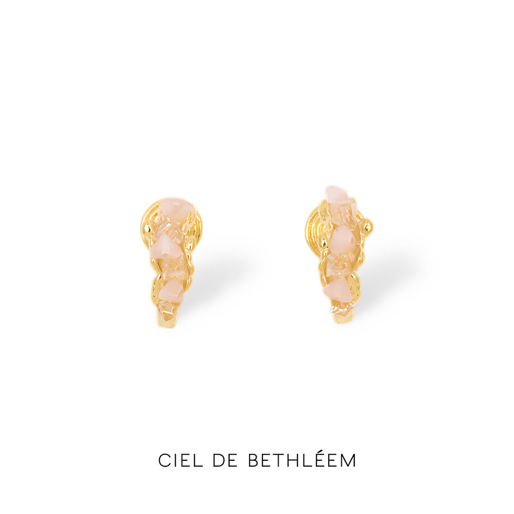 Uneven Crystal Hoops