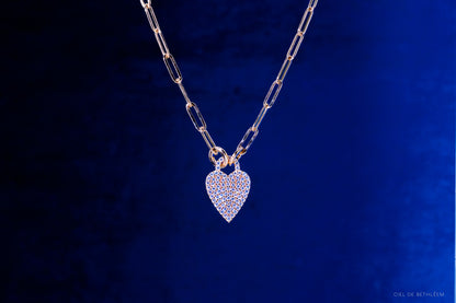 Sparkle Love - Rose Gold 925 Silver Necklace