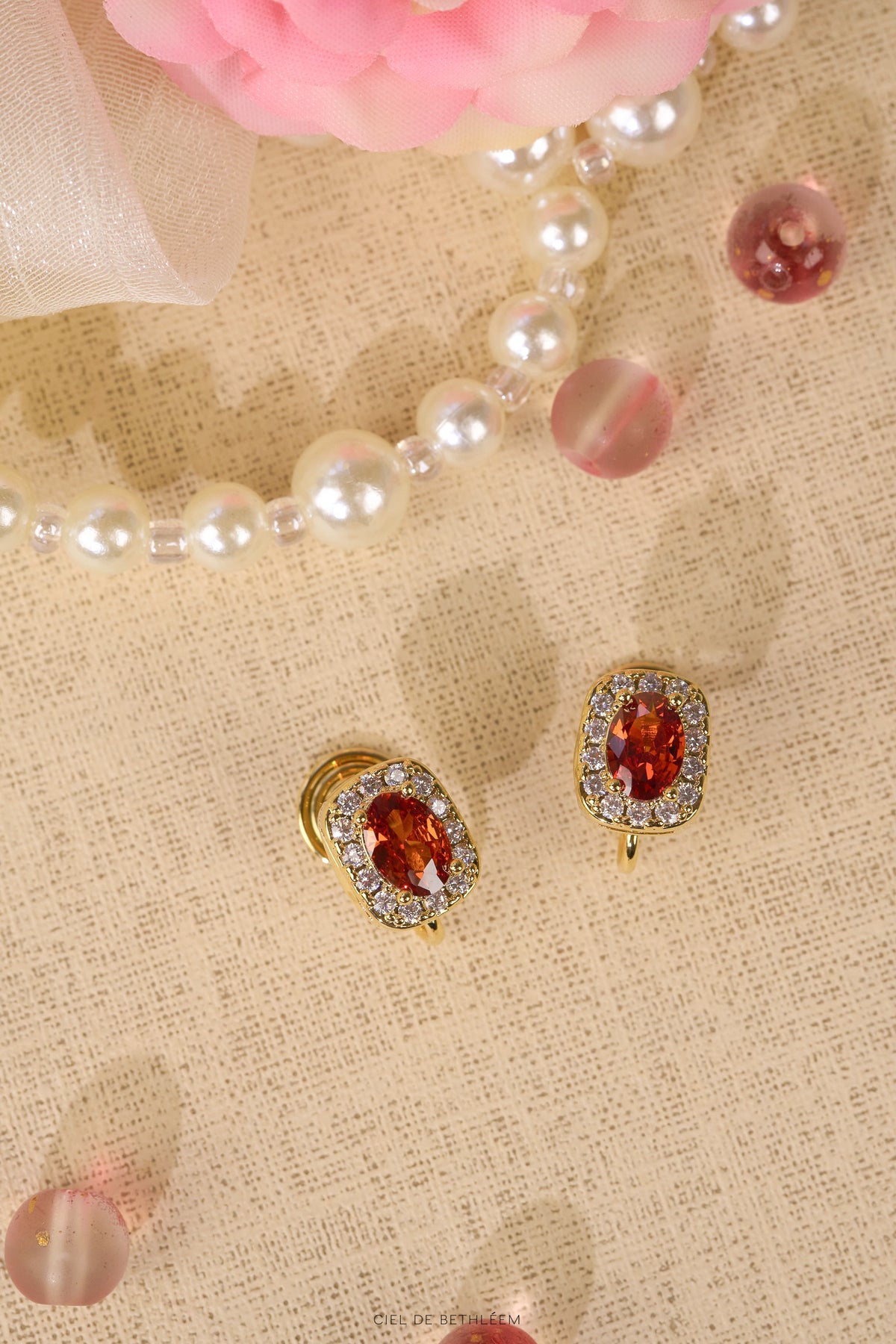 Red Statement Earrings