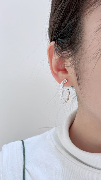 Silvery Rope Earrings