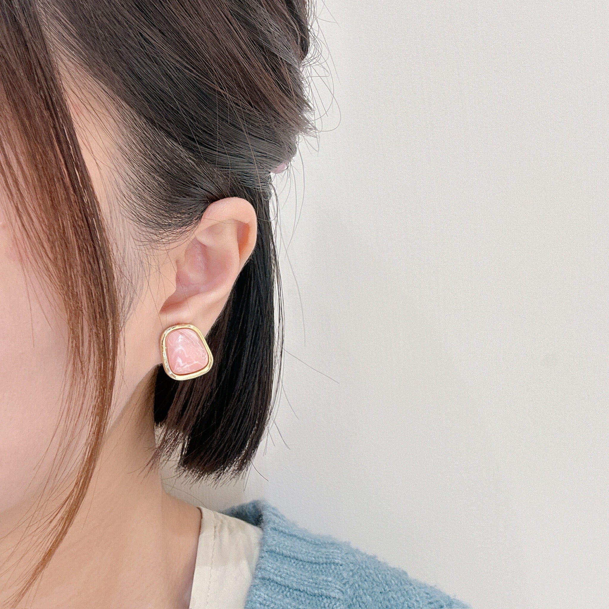 Blush Marble Earrings