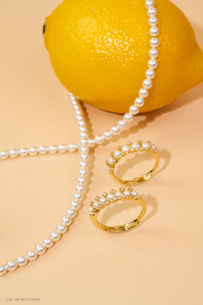 Pave Pearl Ring