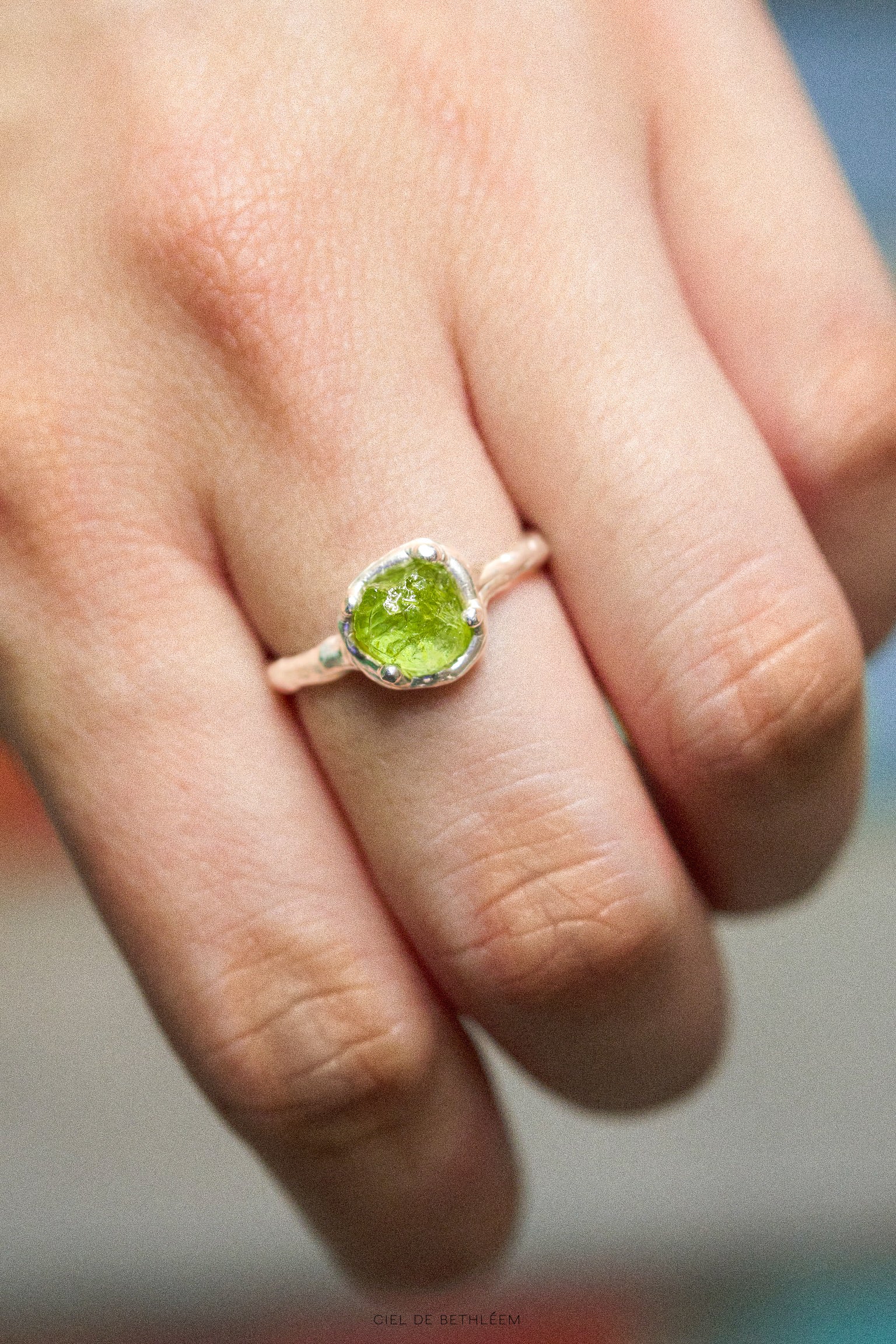 S925 Handcrafted Sterling Silver Ring - Olive