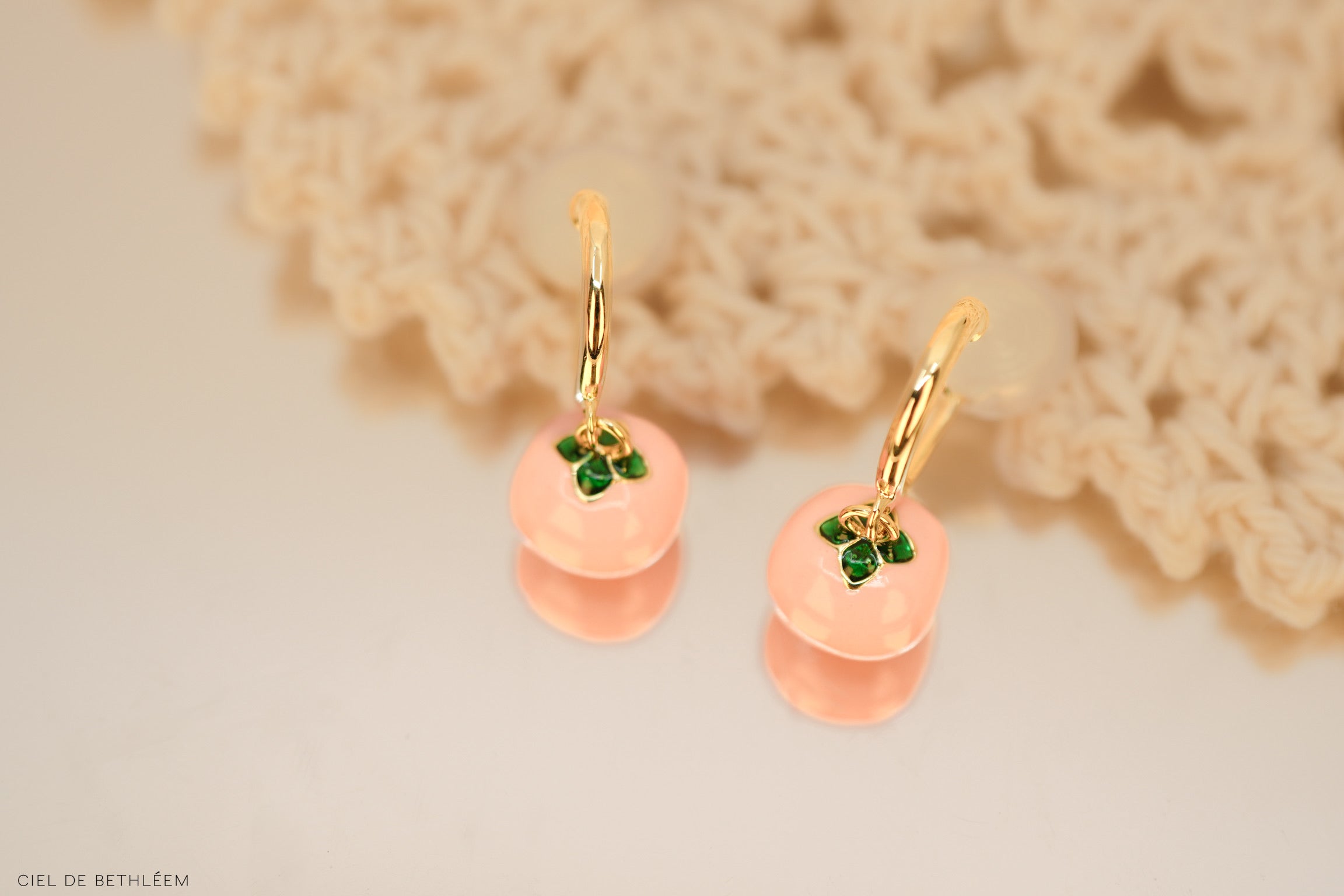 Persimmon Pink Earrings