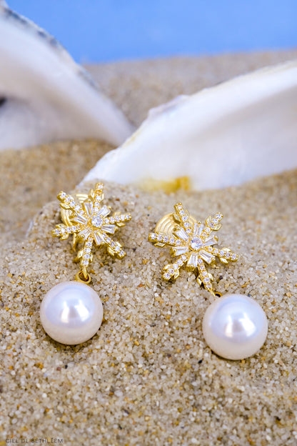 Frozen Pearl Earrings