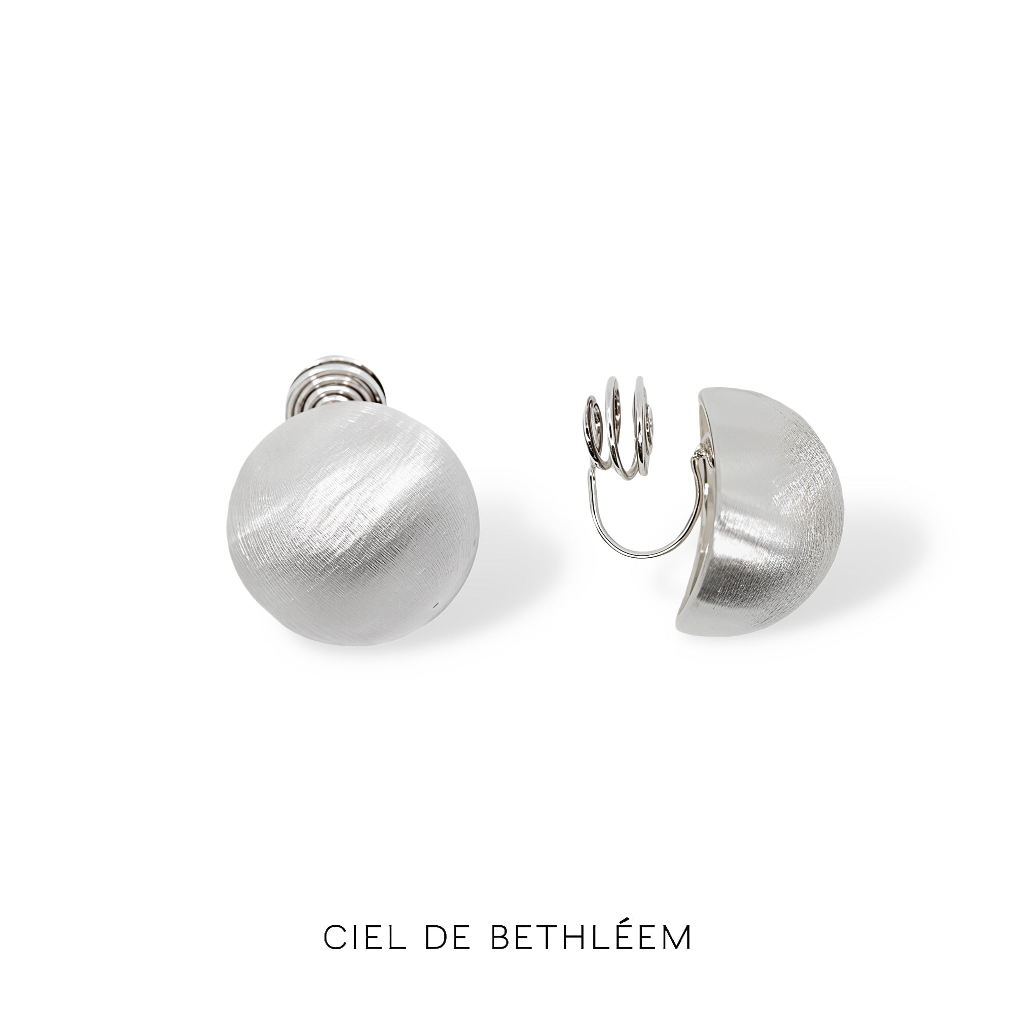 Brushed Dome Earrings