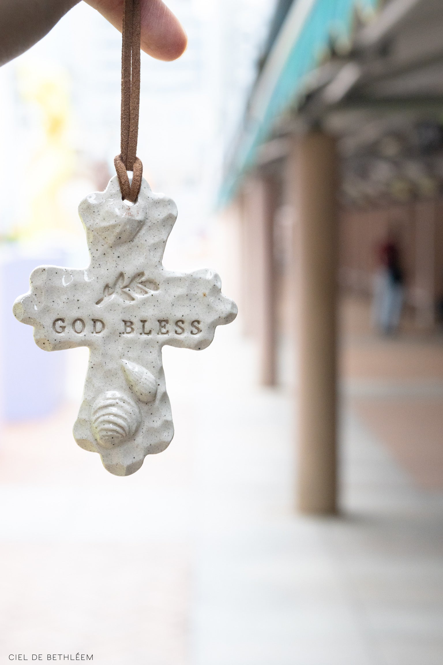 Handmade Ceramic Ornaments - GOD BLESS