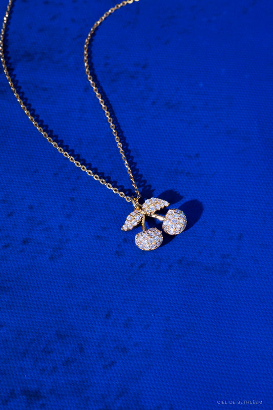 Sweety Cherry - Rose Gold 925 Silver Necklace