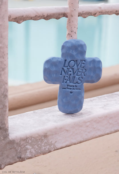 Handmade Ceramic Magnetic - LOVE NEVER FAILS