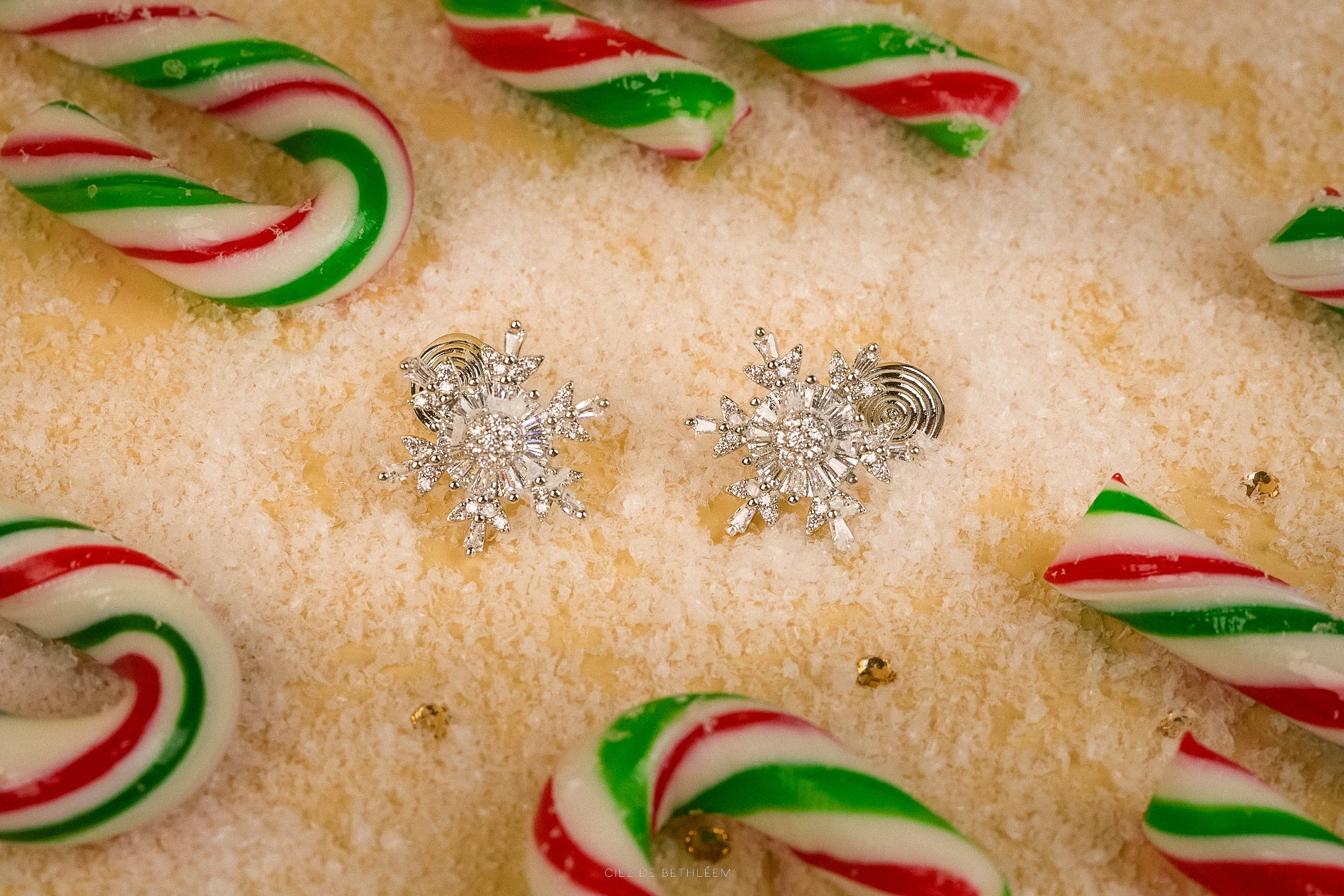 Snowflake Holiday Clip-on Earrings