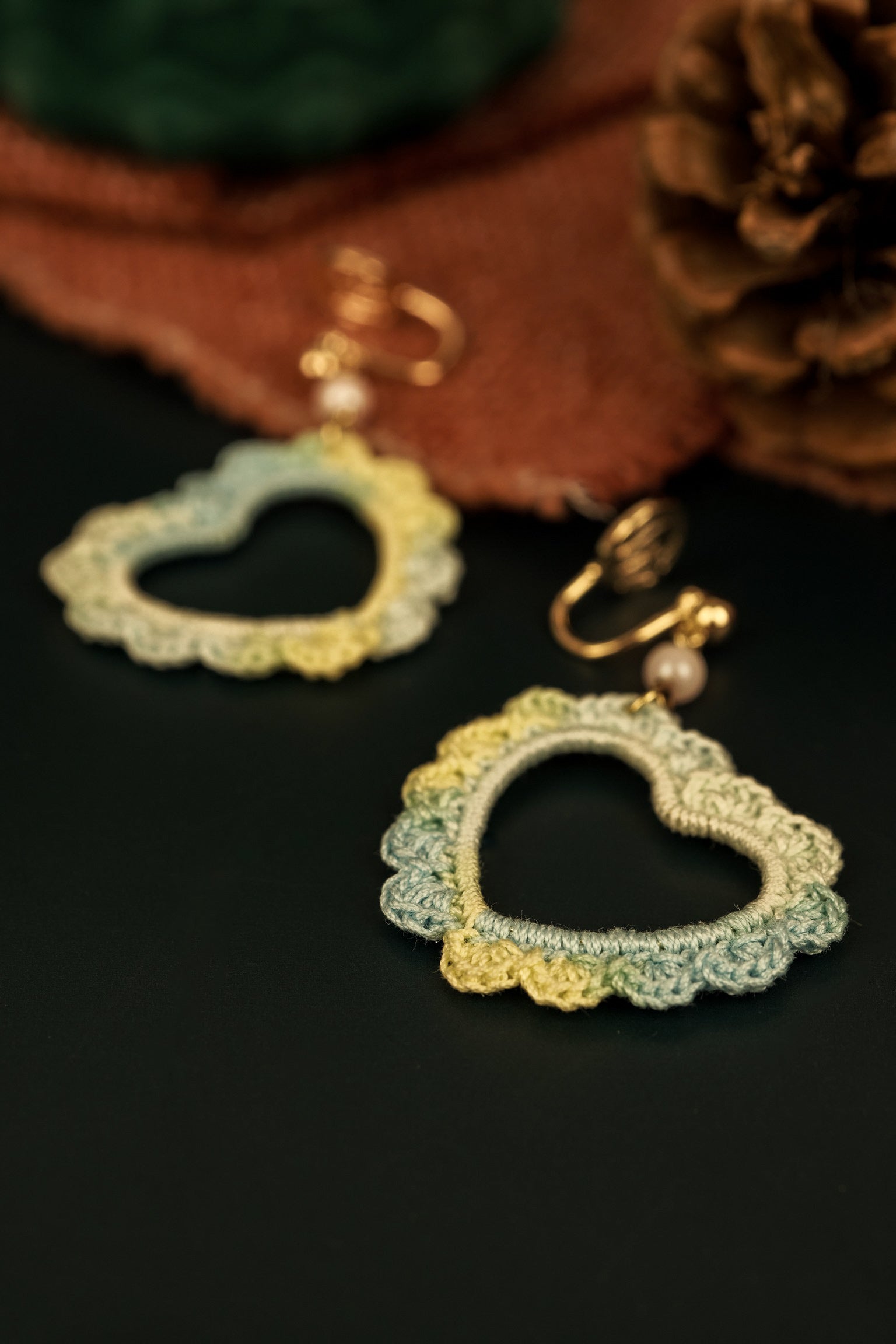 Chasu Sewing x Ciel de Bethléem 心形珍珠相框⁠耳環