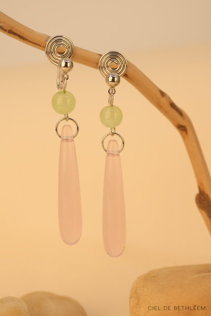 Rosy Love Drop Earrings