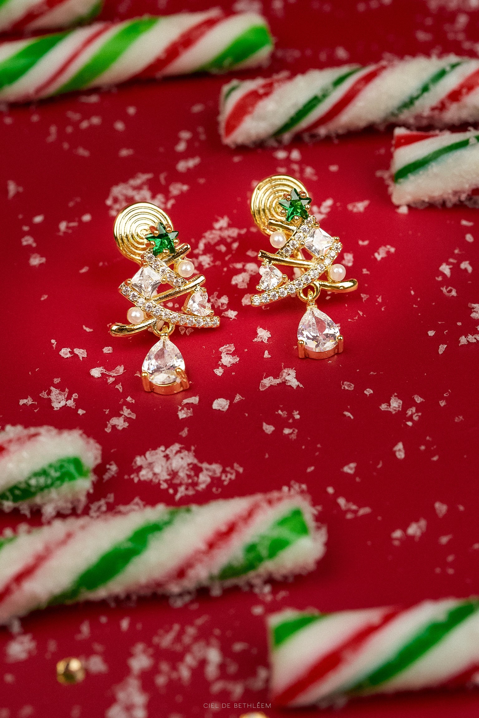 Merry Tree Clip-on Earrings