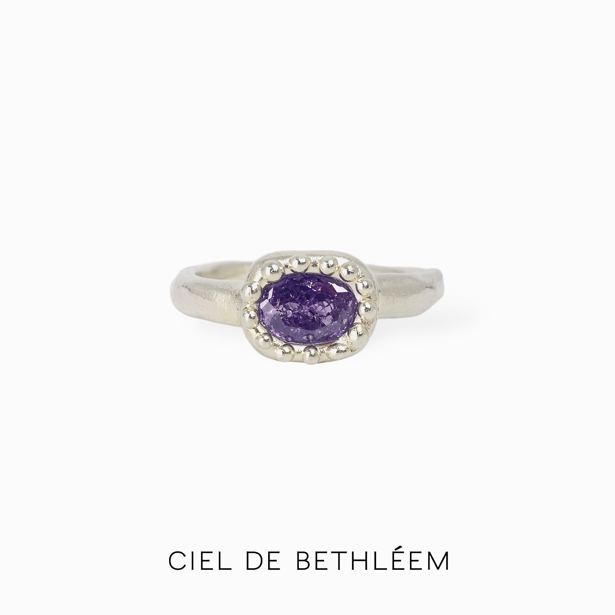 S925 Handcrafted Sterling Silver Ring - Purple