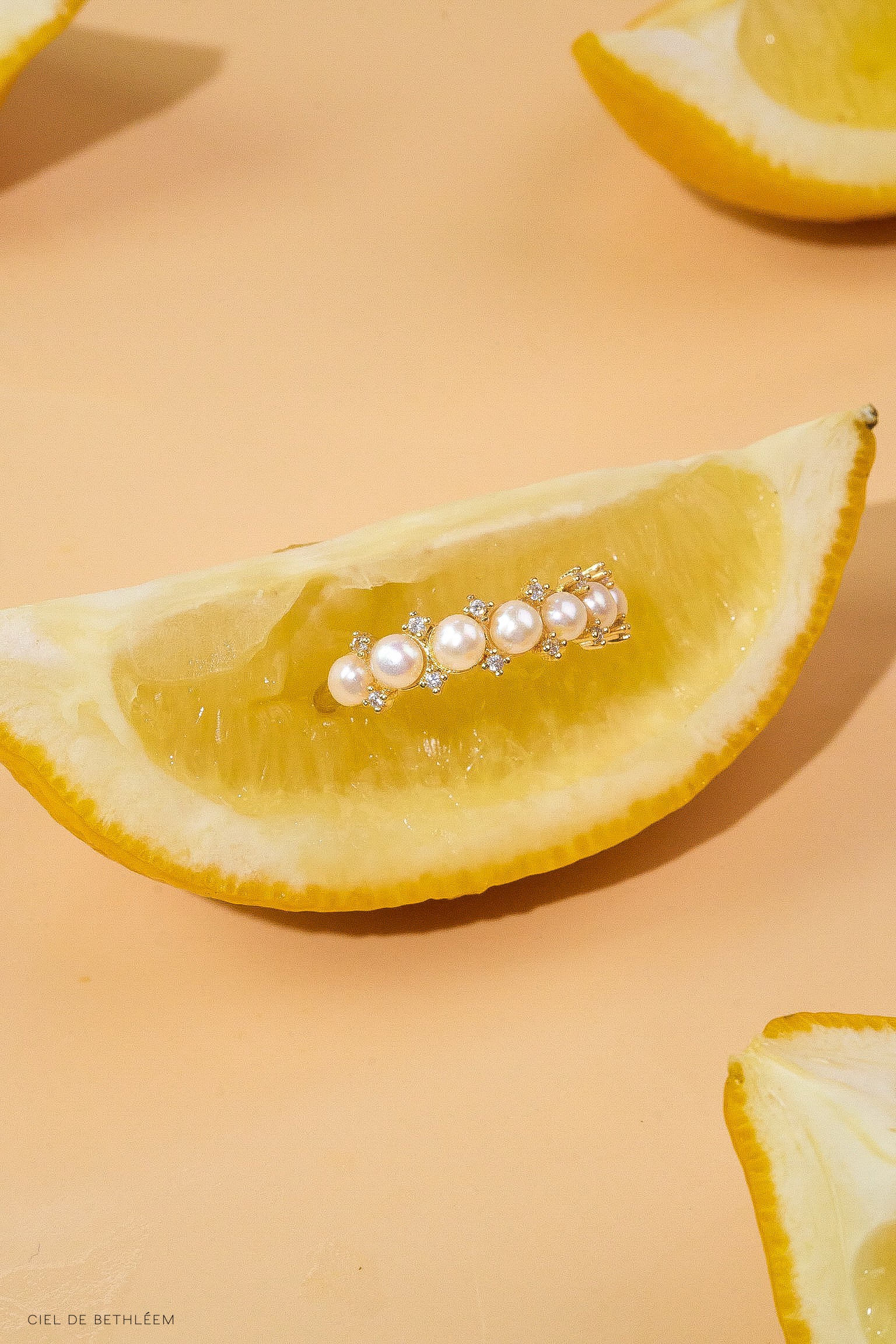 Bold Pave Pearl Ring