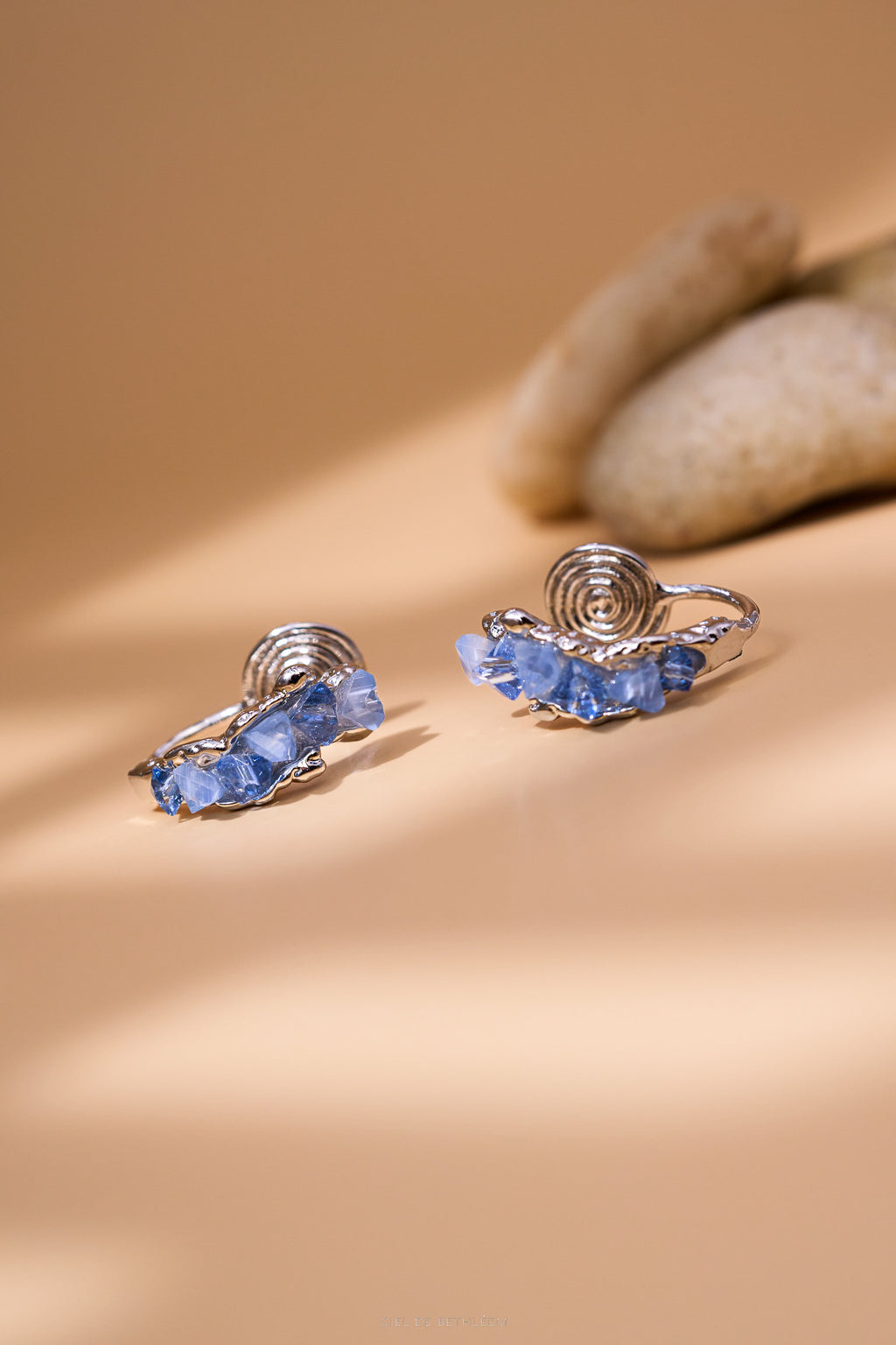 Uneven Crystal Hoops