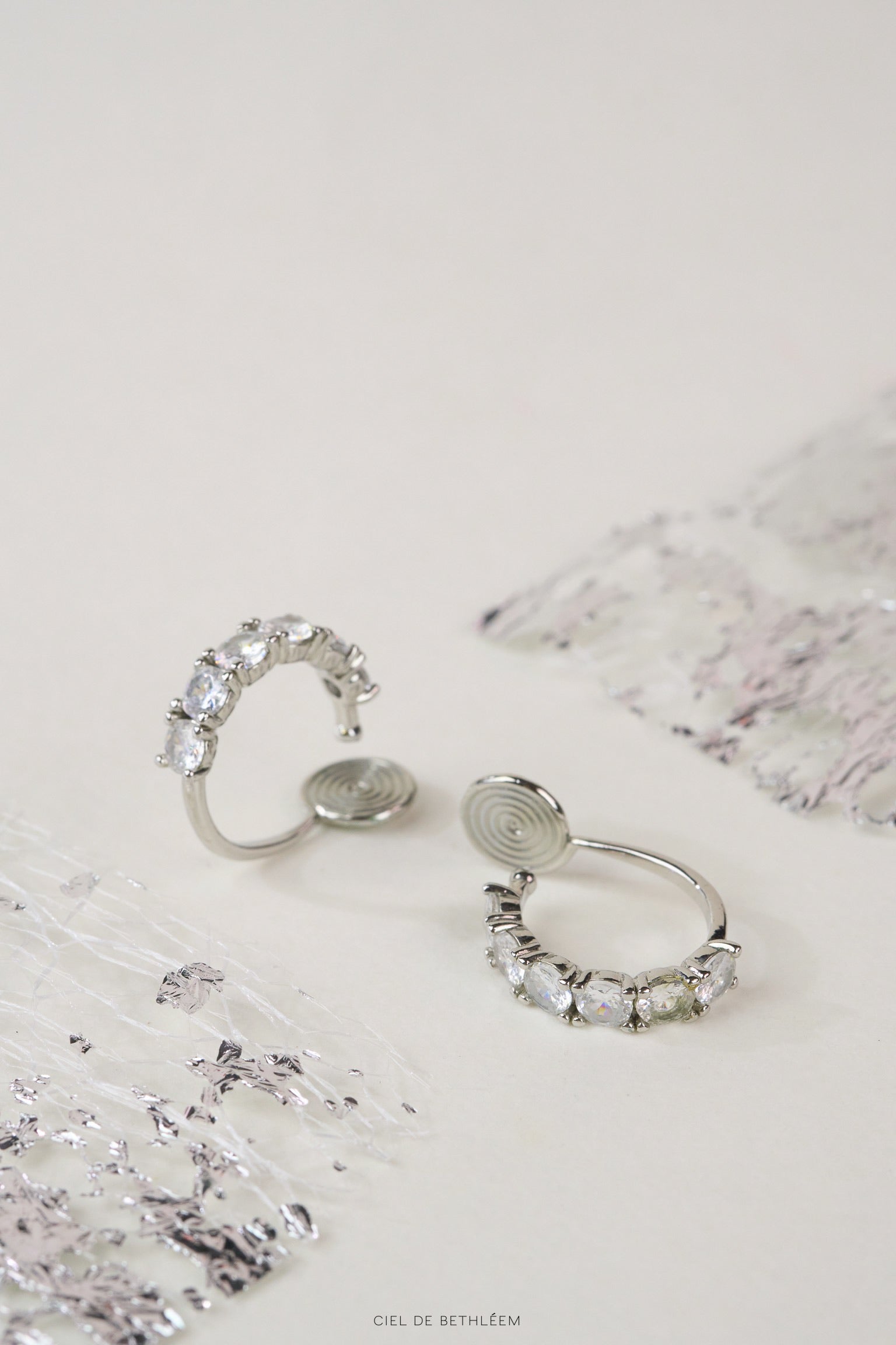Sparkling Pave Hoop Earrings