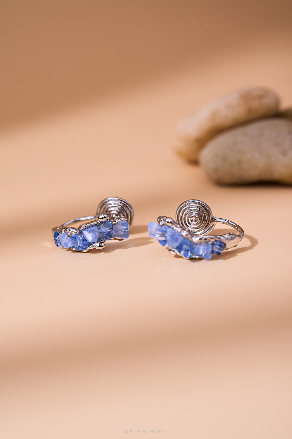 Uneven Crystal Hoops