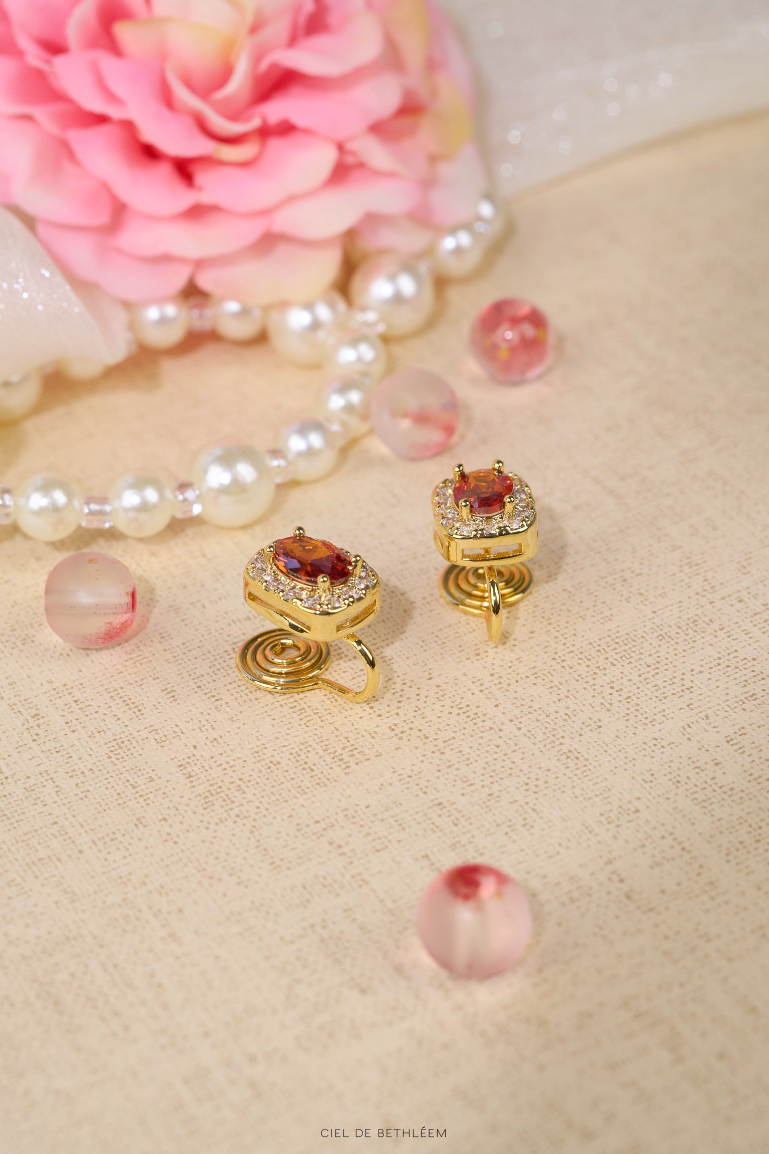 Red Statement Earrings