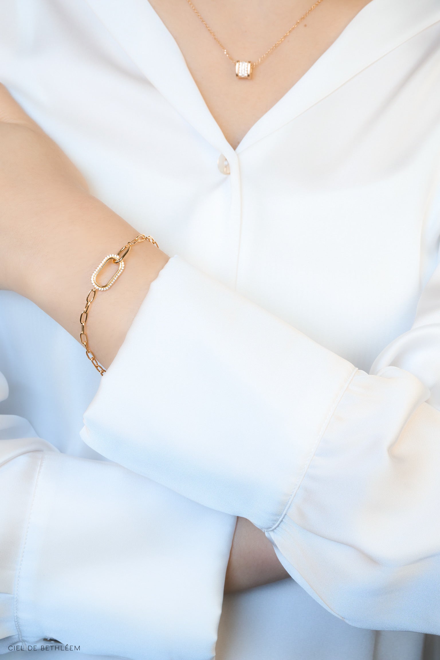 Hold Your Hand - Rose Gold 925 Silver Bracelet