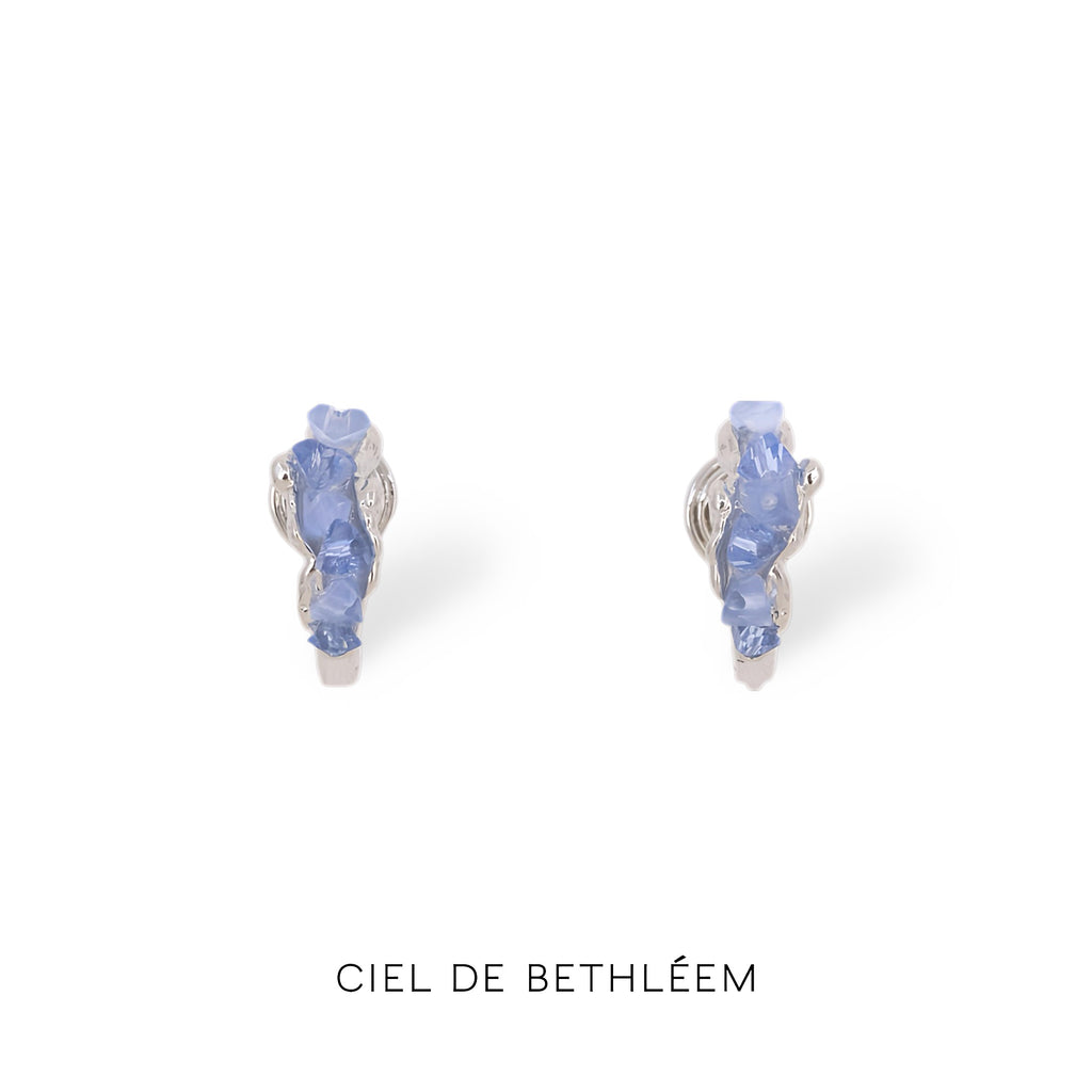 Uneven Crystal Hoops