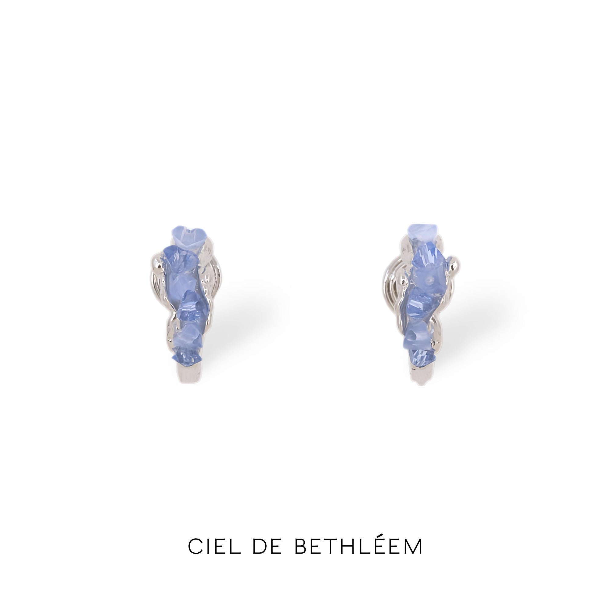 Uneven Crystal Hoops