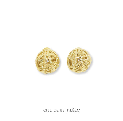 Golden Sphere Earrings