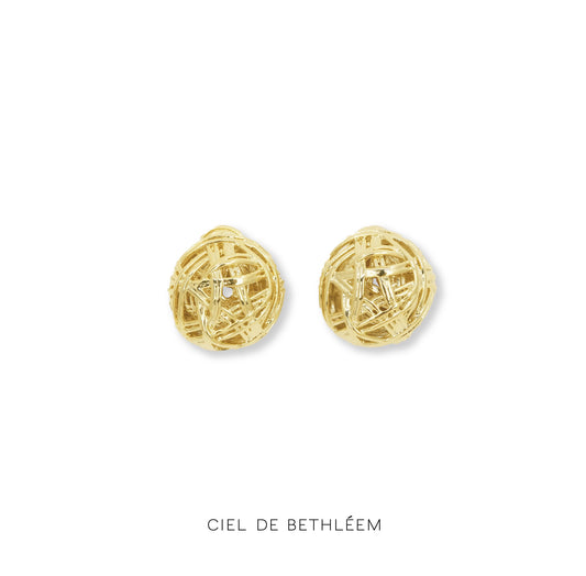 Golden Sphere Earrings