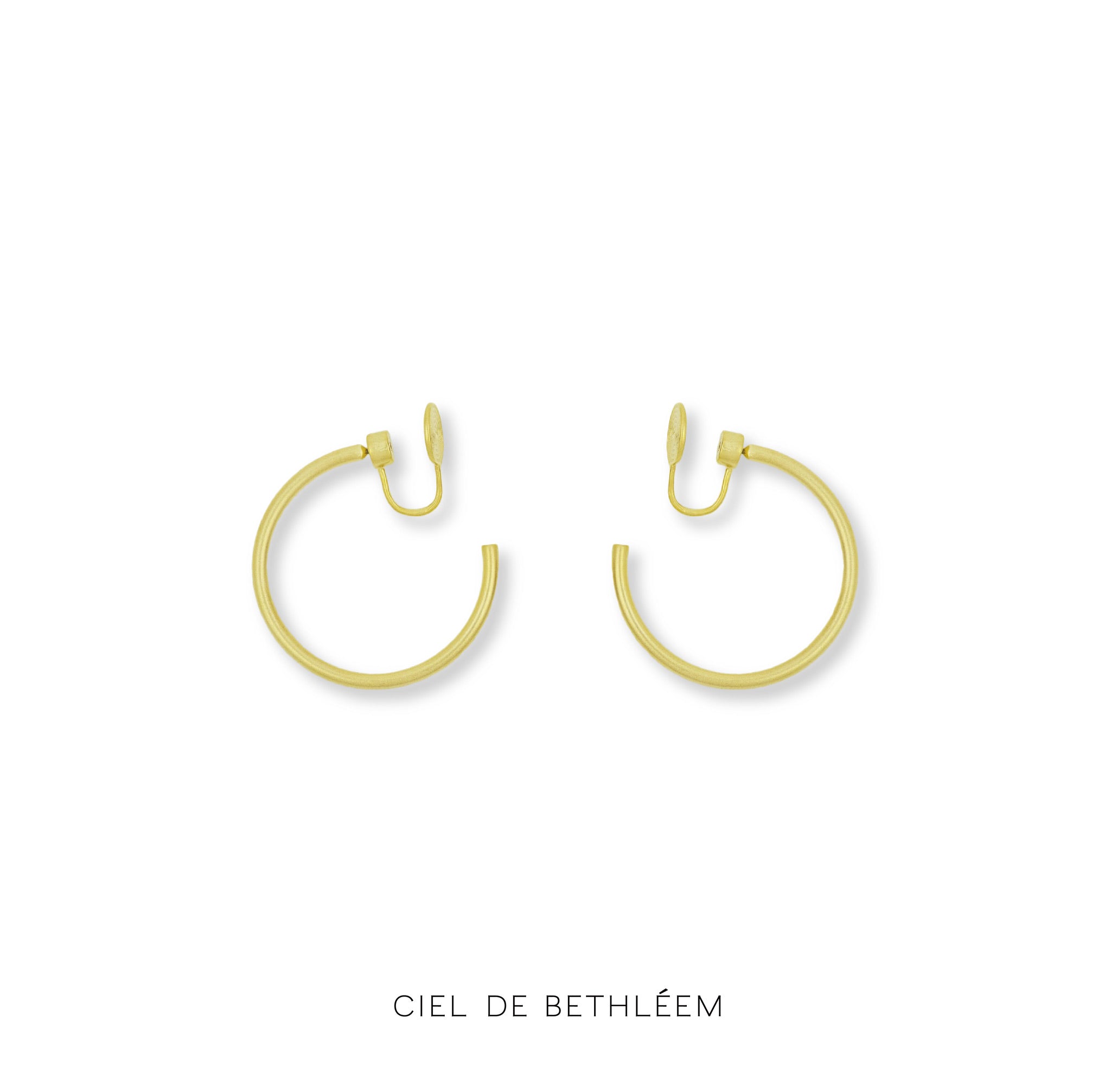 Circle Hoop Earrings - Matte - Small