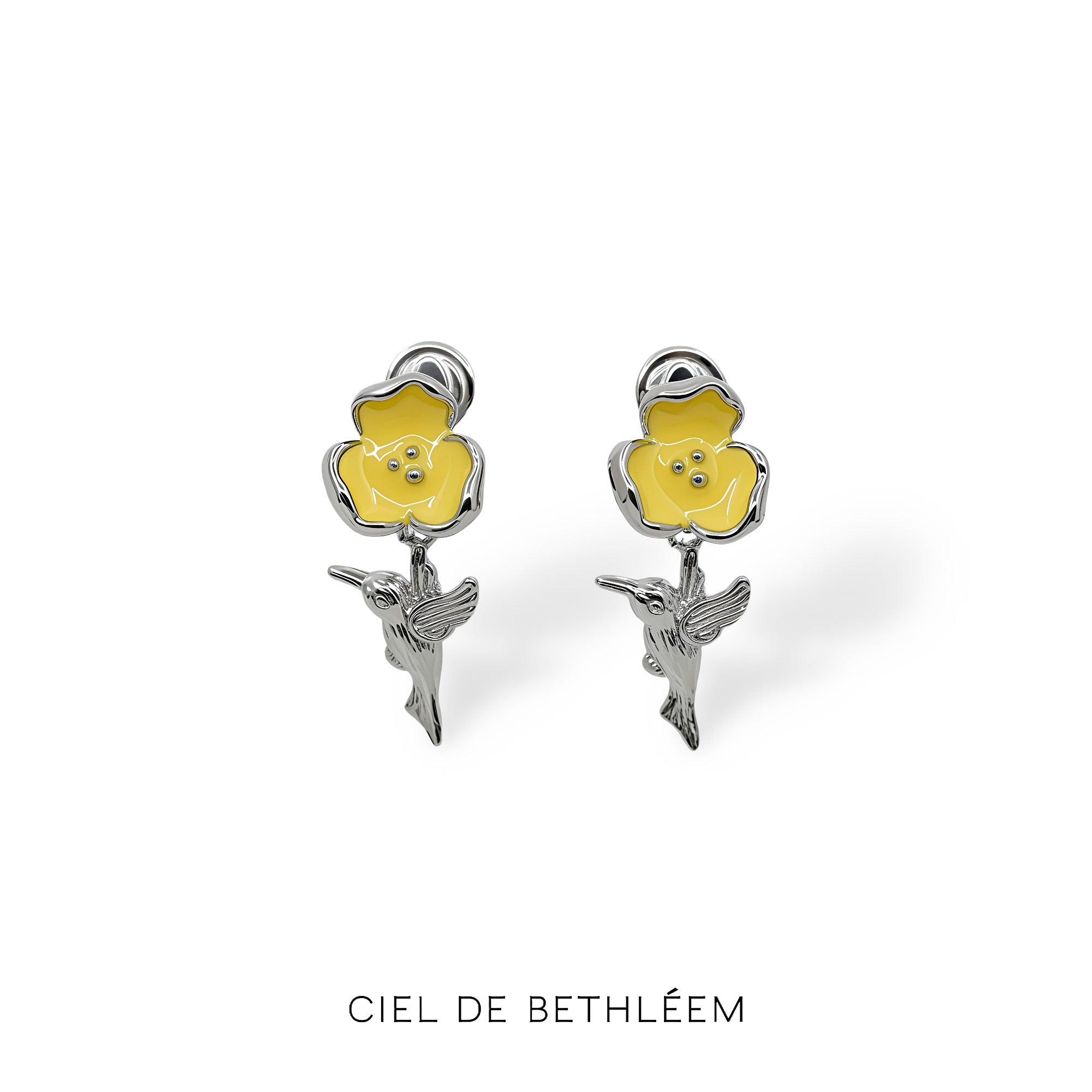 Yellow Flower and Bird