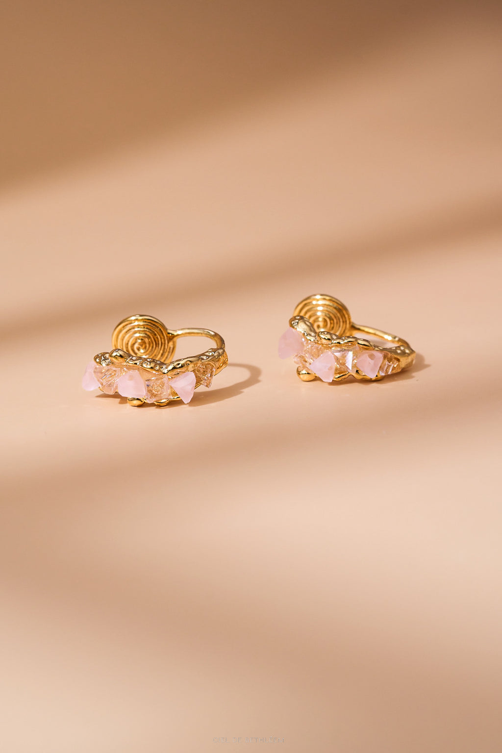 Uneven Crystal Hoops