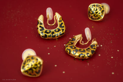 Leopard Hoop Earrings