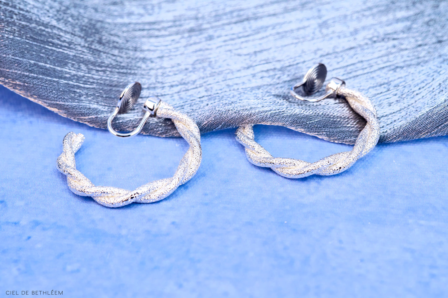 Silvery Rope Earrings