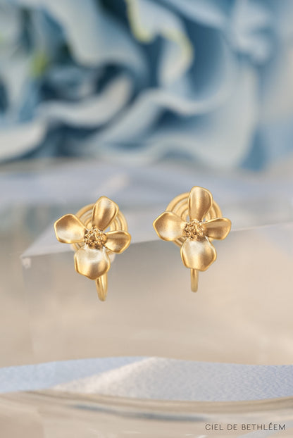 Golden Belle Fleur Earrings