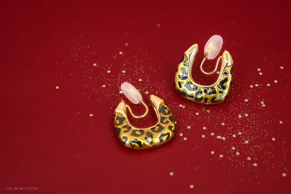 Leopard Hoop Earrings