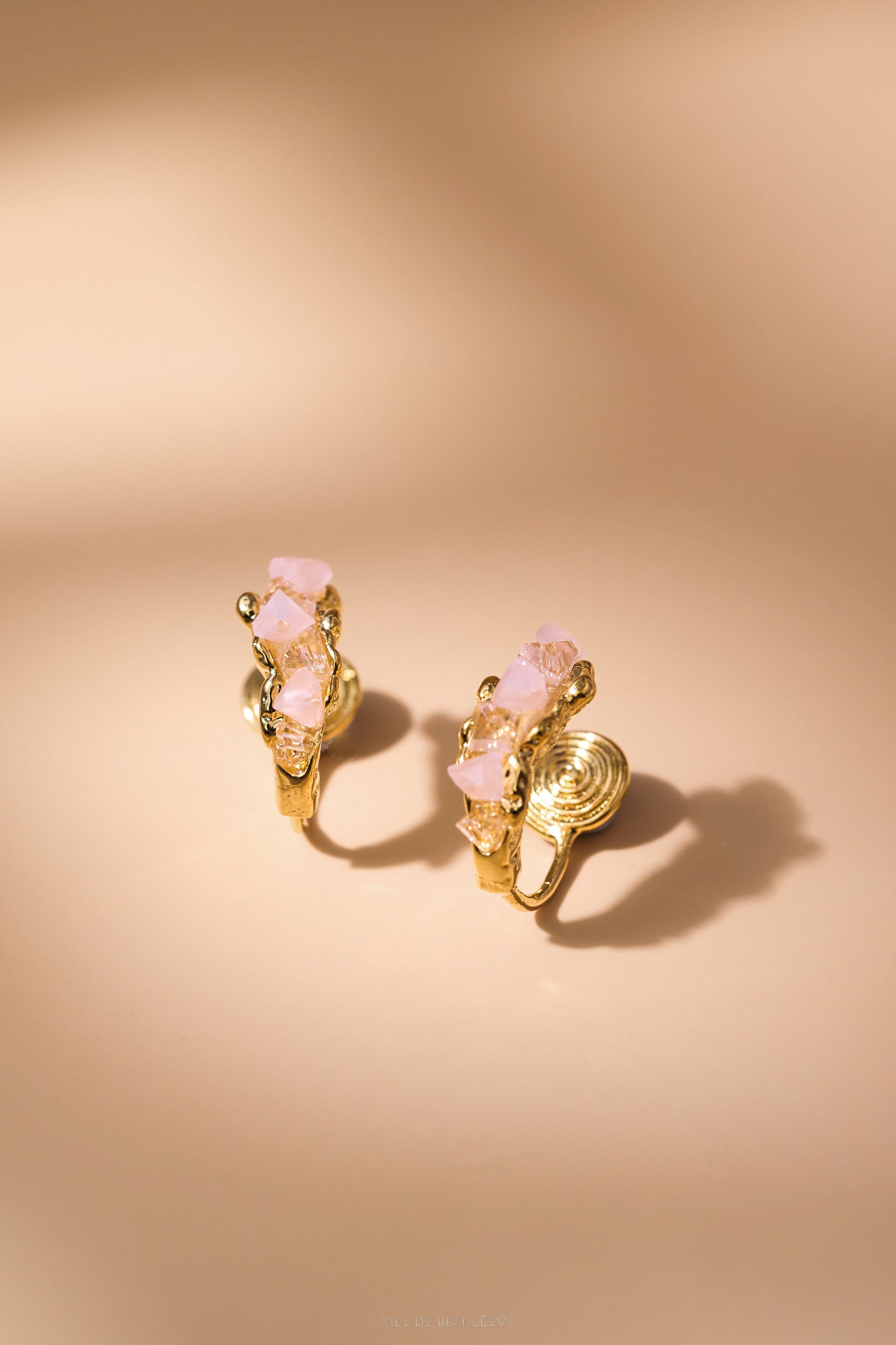 Uneven Crystal Hoops