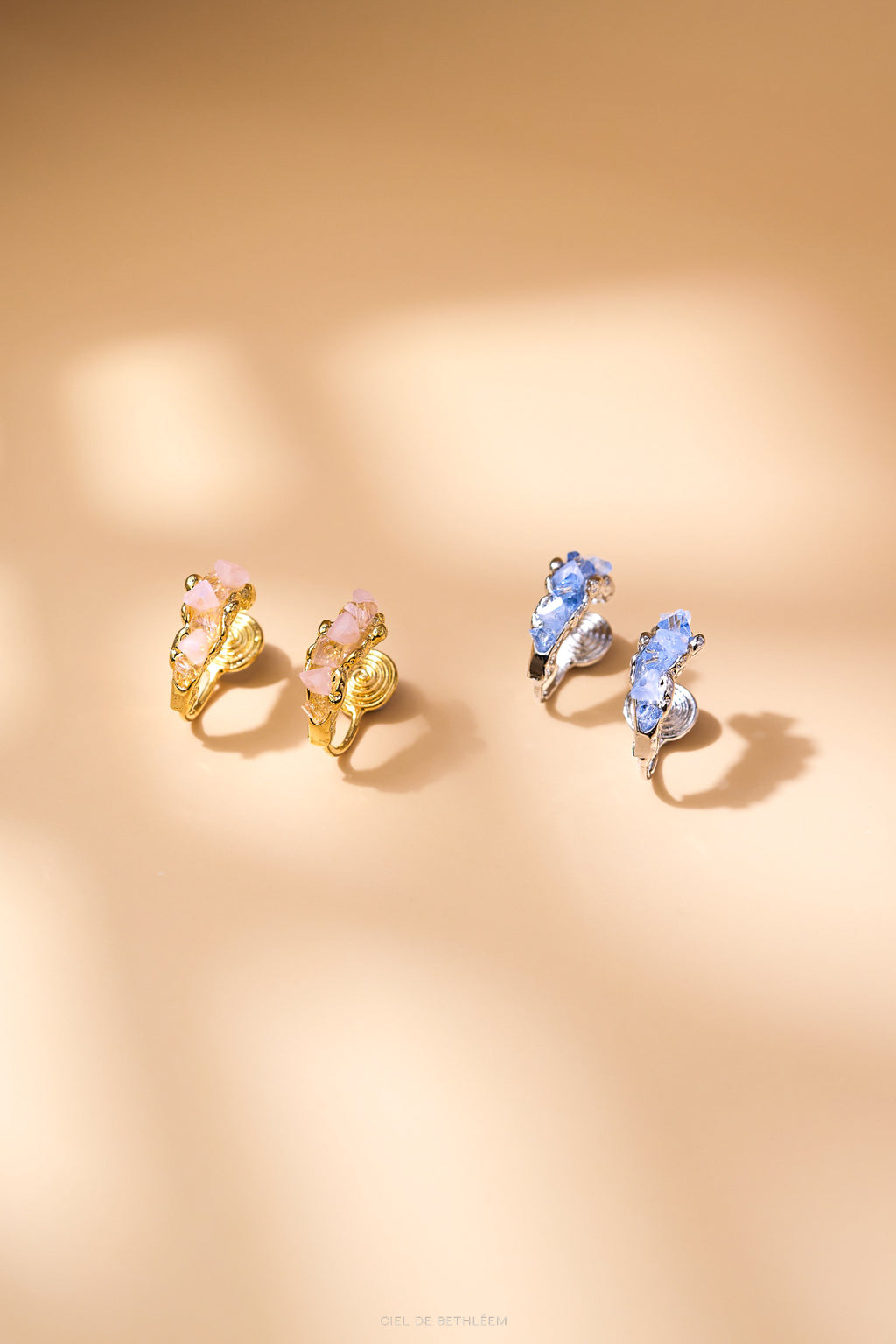 Uneven Crystal Hoops