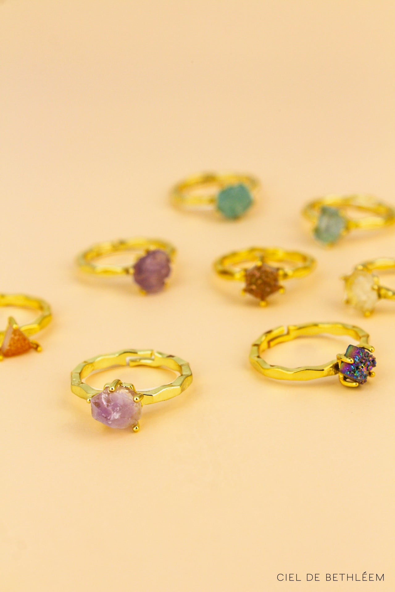 Rainbow Gemstone Ring - Small