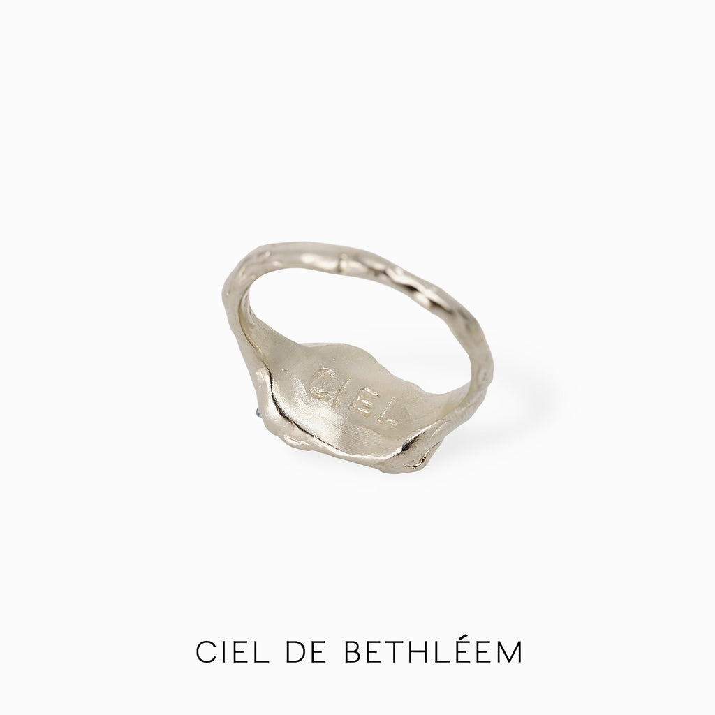 S925 Handcrafted Sterling Silver Ring - Crystal