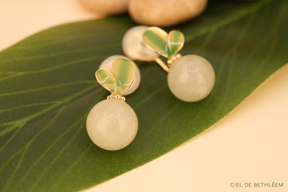 Cute Jade Radish Earrings