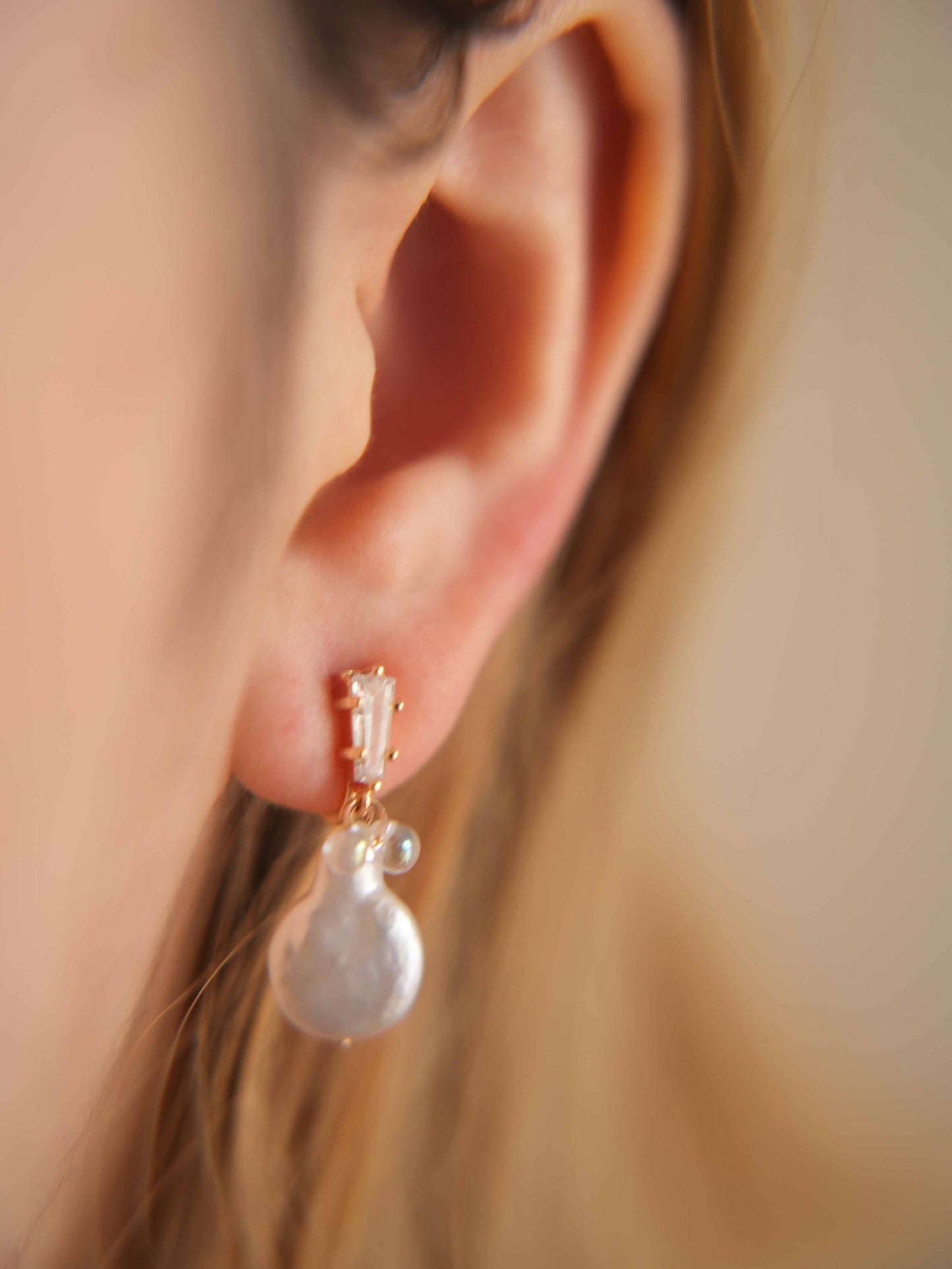 [Handmade Design] Baroque Pearl Earrings