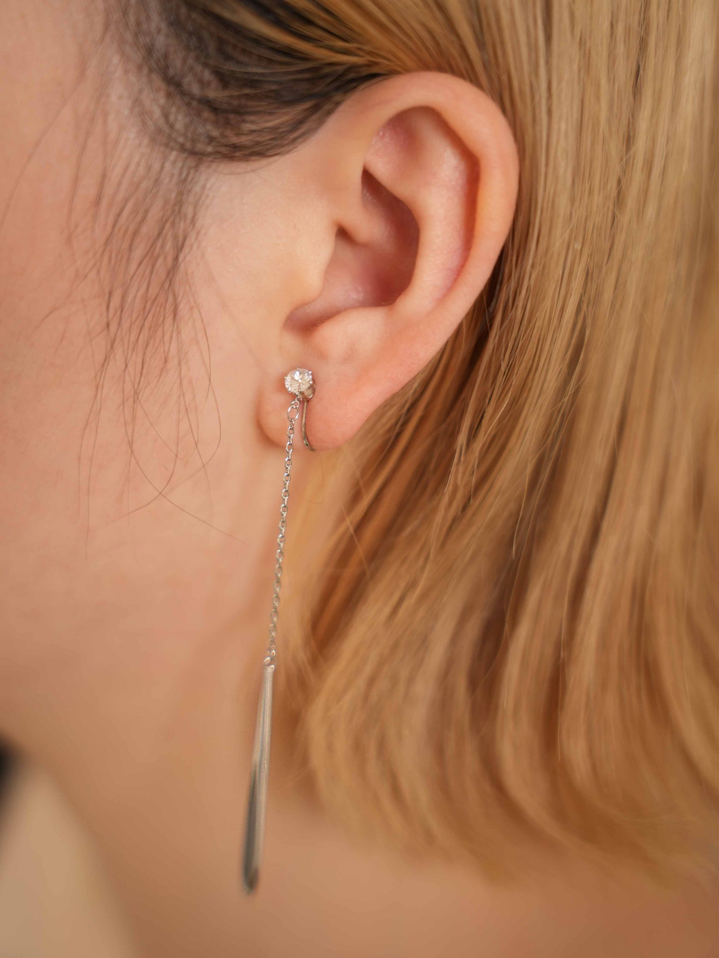 Black Lariat Earrings