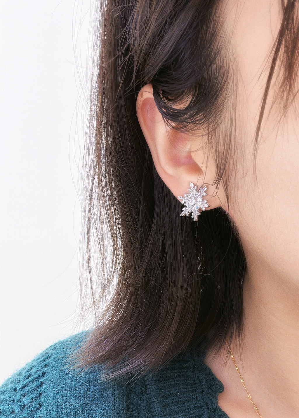Snowflake Holiday Clip-on Earrings