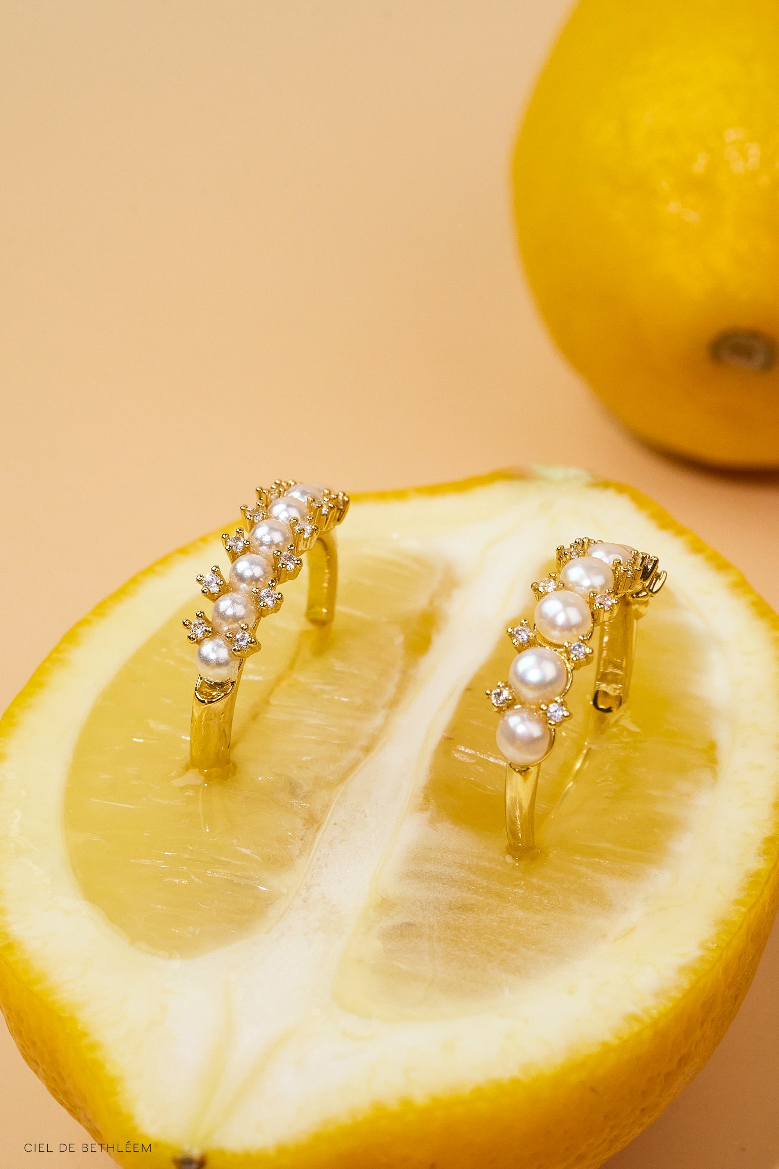 Bold Pave Pearl Ring