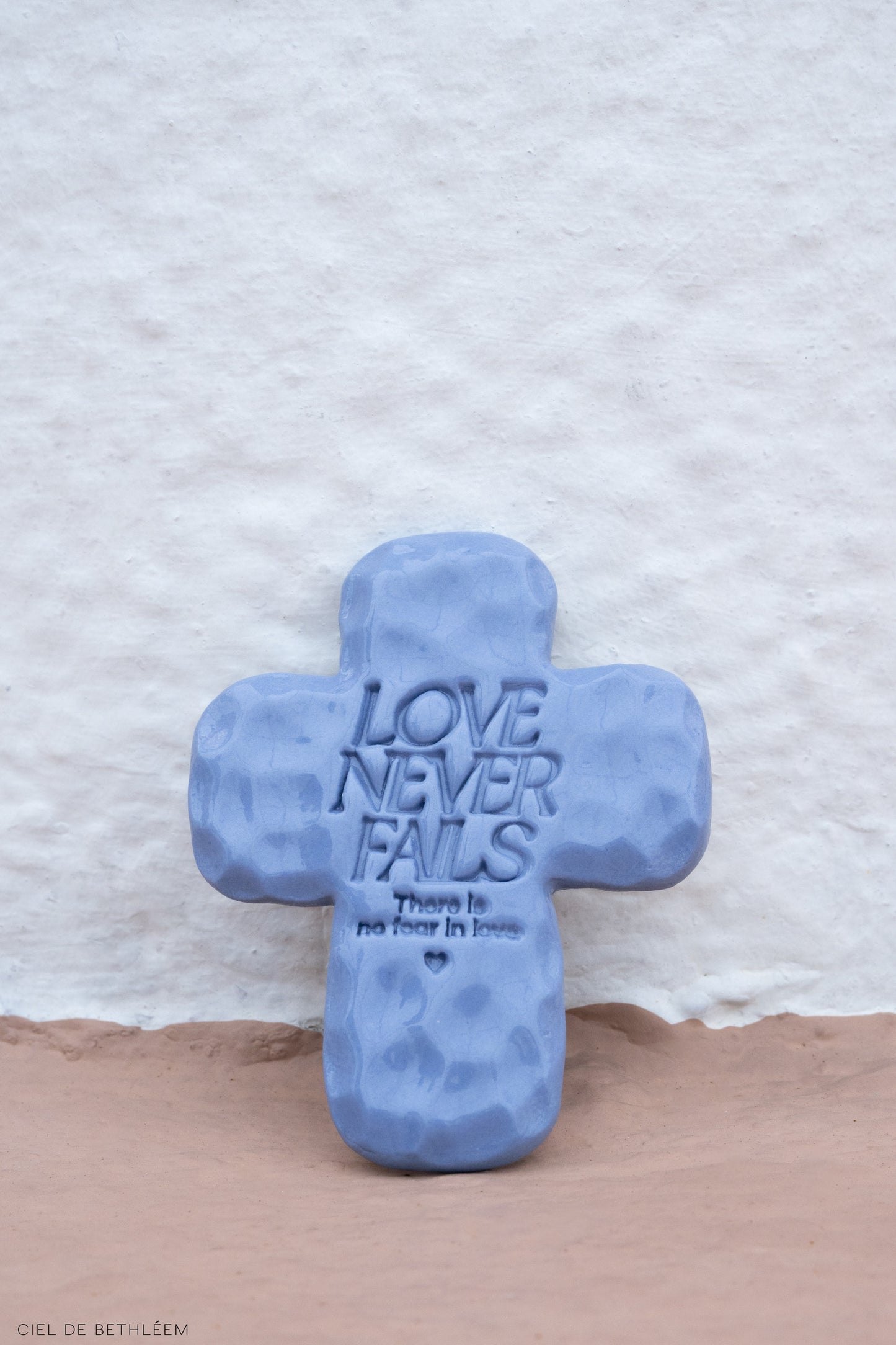 Handmade Ceramic Magnetic - LOVE NEVER FAILS