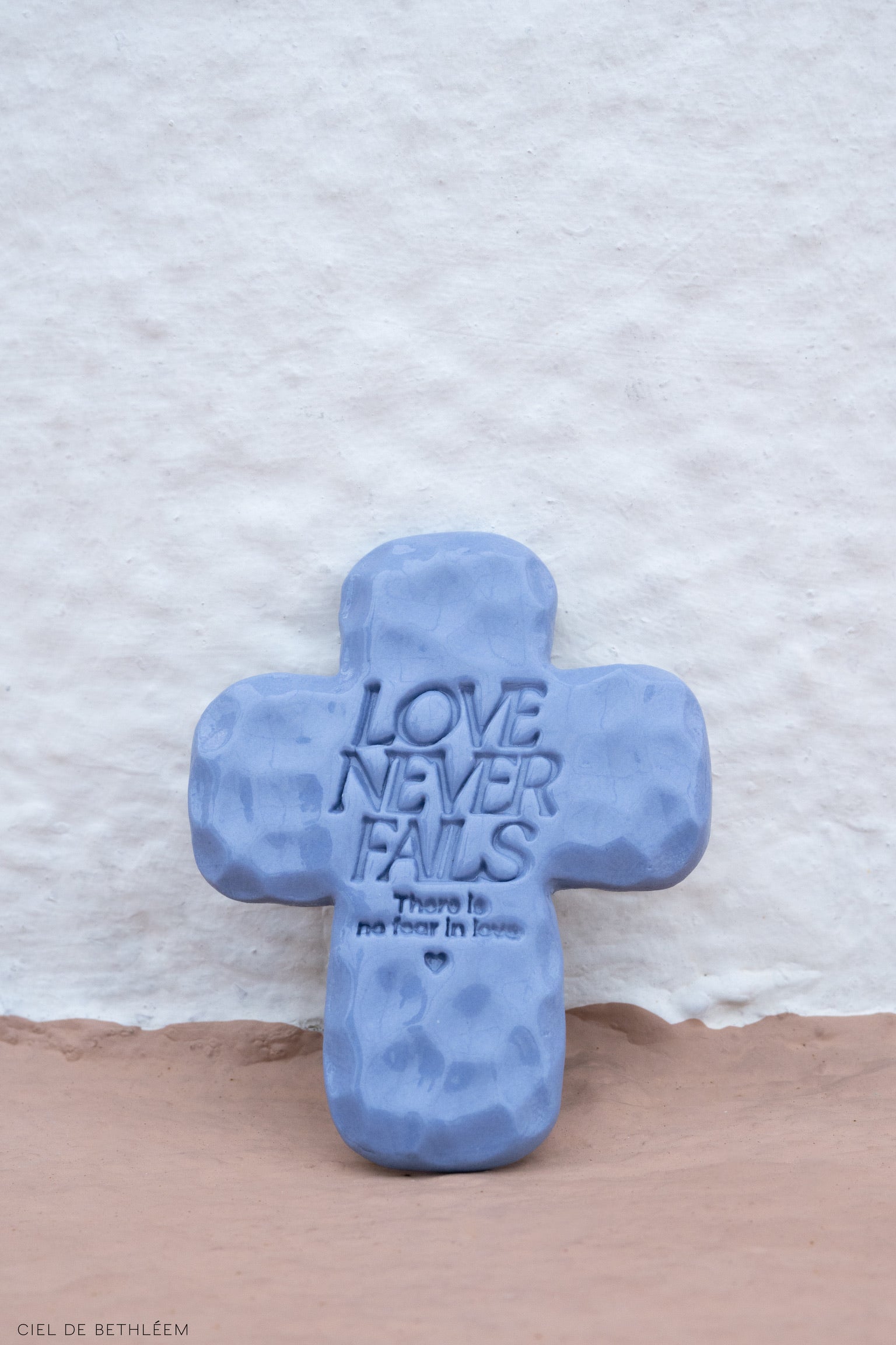 Handmade Ceramic Magnetic - LOVE NEVER FAILS